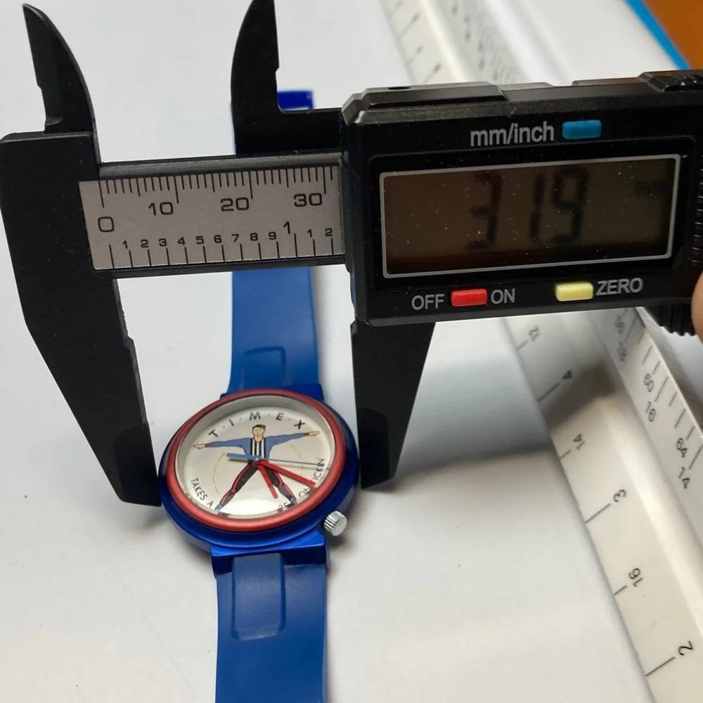 Vintage Timex man T43 watch, new battery, rubber strap, rare model